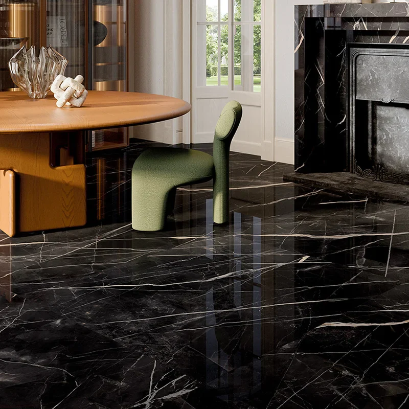 Elegance Black Lux - Gres Effetto Marmo Lucido 120x120