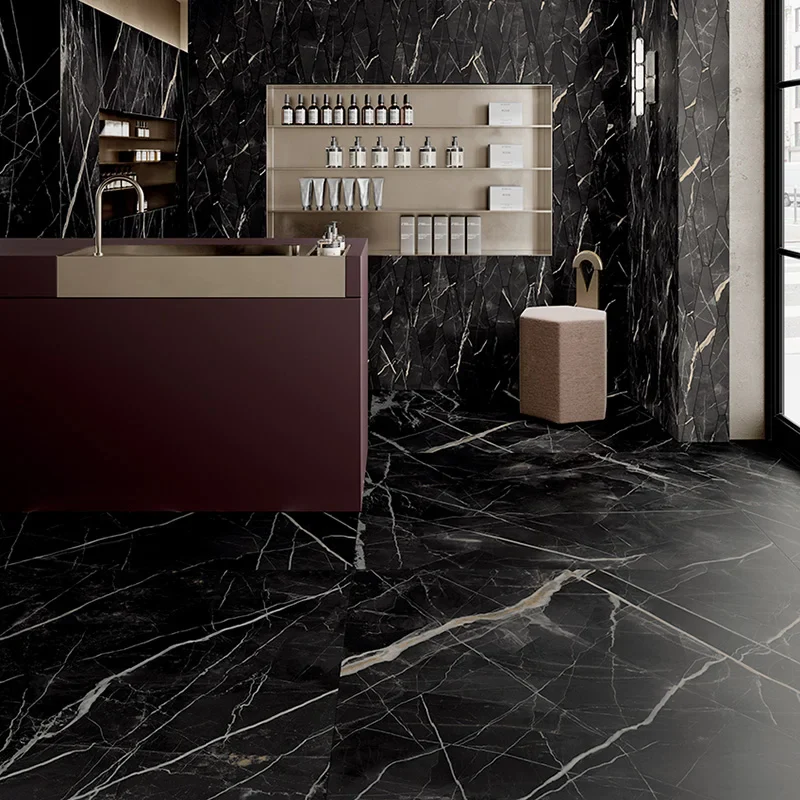 Elegance Black Matt - Gres Effetto Marmo Opaco 120x120