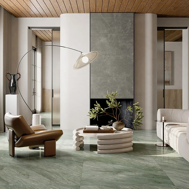 Elegance Green Lux - Gres Effetto Marmo Lucido 120x120