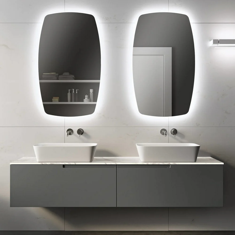 Era 03 - Mobile da bagno sospeso con doppio lavabo
