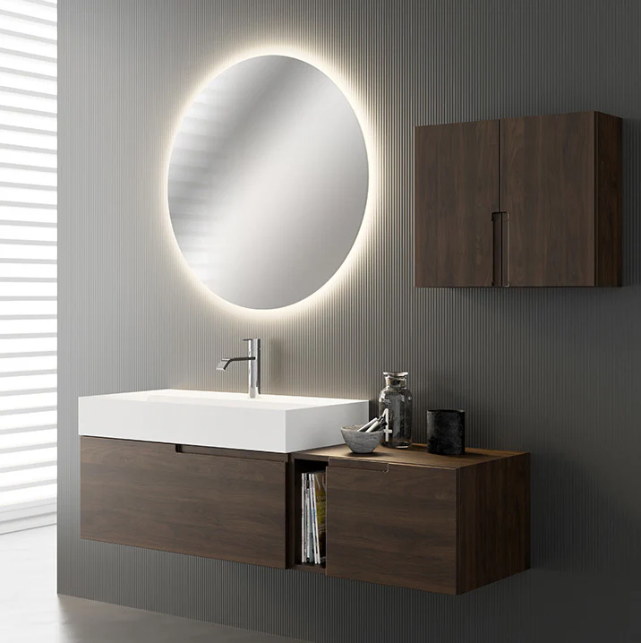 Era 04 - Mobile da bagno sospeso con lavabo laterale