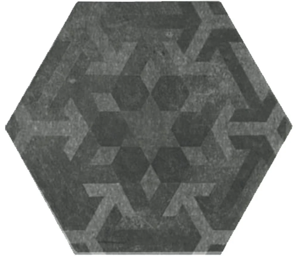 Esagone Cementi Decoro Misto 900 Smoke- Gres Porcellanato Effetto Cemento Esagonale 15x17 - Image 2