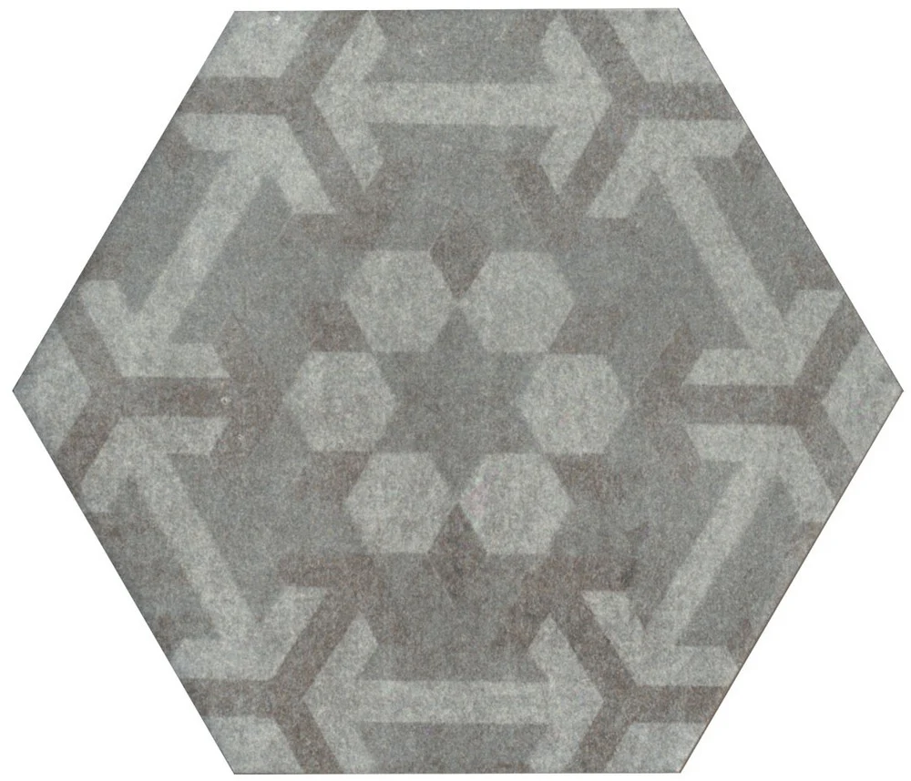 Esagone Cementi Decoro Misto 900 Silver- Gres Porcellanato Effetto Cemento Esagonale 15x17 - Image 4