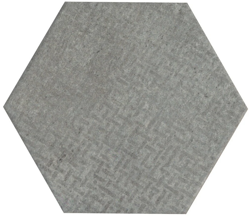 Esagone Cementi Decoro Misto Tex Silver- Gres Porcellanato Effetto Cemento Esagonale 15x17
