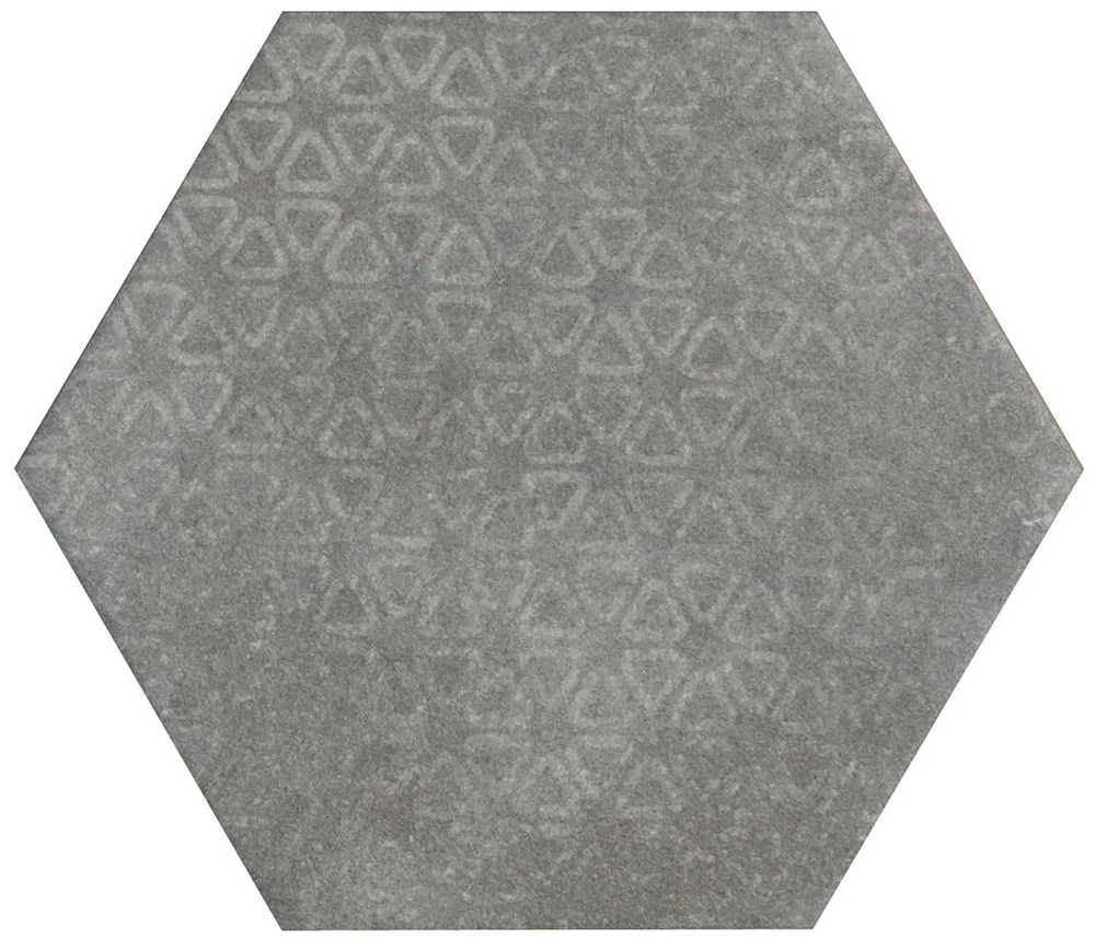 Esagone Cementi Decoro Misto Tex Silver- Gres Porcellanato Effetto Cemento Esagonale 15x17 - Image 2
