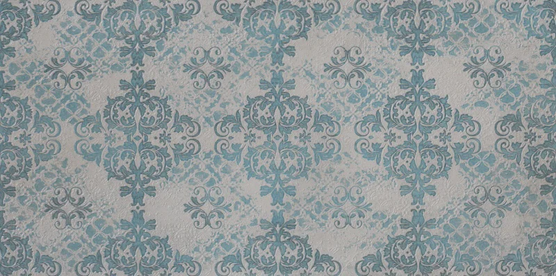 Evoque Lacche Azzurro - Decoro in Gres Effetto Damascato 60x120 - Image 2