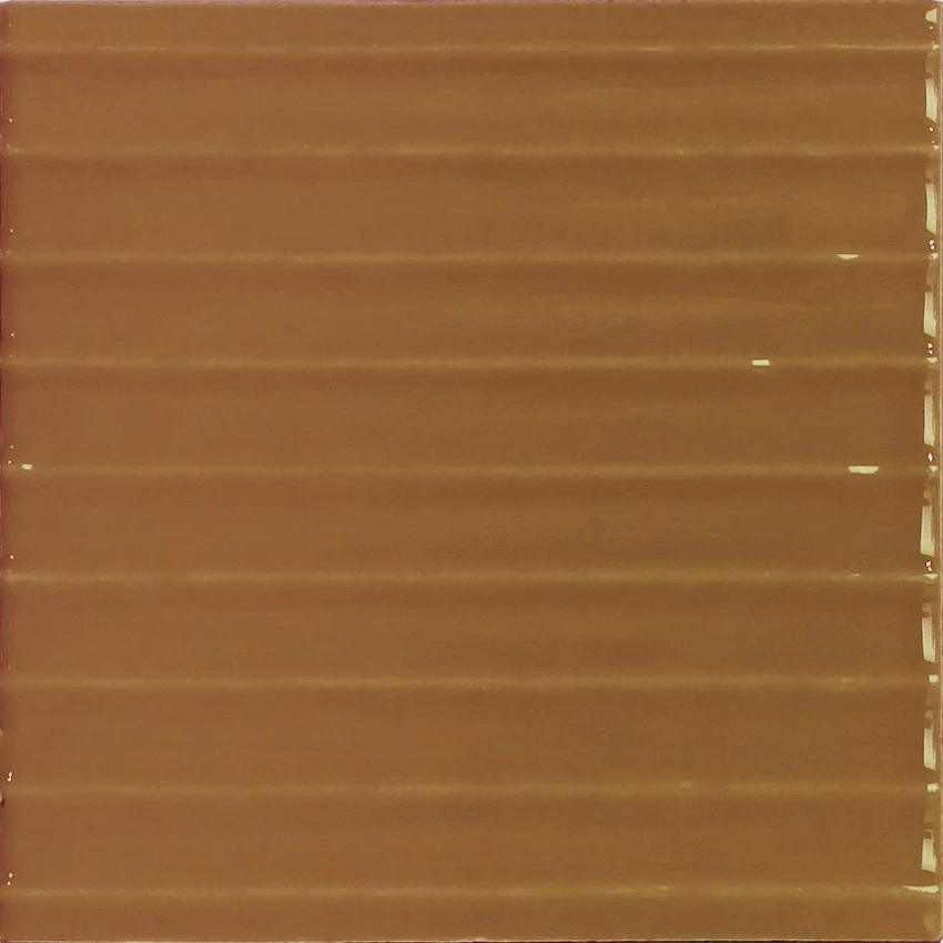 Flow Caramel Wave Glossy - Rivestimento Tinta Unita Lucida Rigato