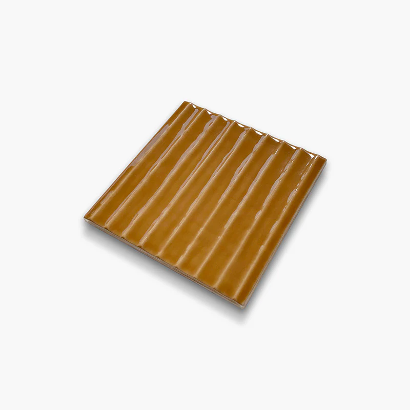 Flow Caramel Wave Glossy - Rivestimento Tinta Unita Lucida Rigato - Image 3