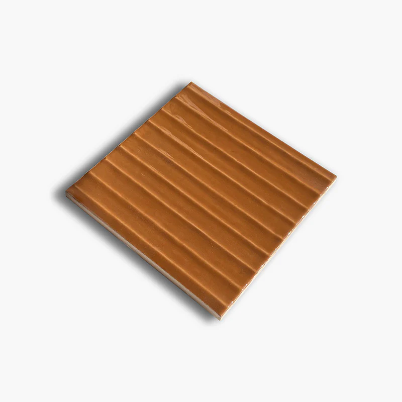 Flow Choco Wave Glossy - Rivestimento Tinta Unita Lucida Rigato - Image 2