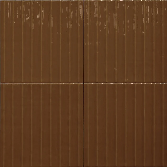 Flow Choco Wave Glossy - Rivestimento Tinta Unita Lucida Rigato - Image 4