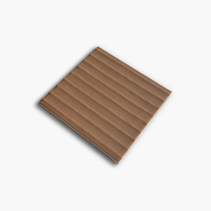 Flow Choco Wave Matt - Rivestimento Tinta Unita Opaca Rigato - Image 2