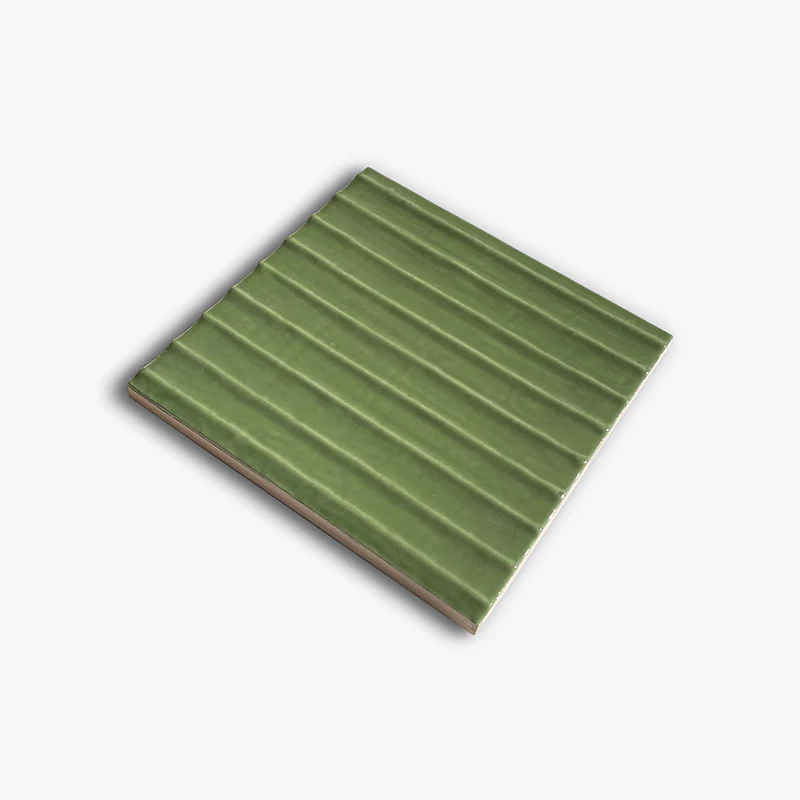 Flow Moss Wave Glossy - Rivestimento Tinta Unita Lucida Rigato - Image 2