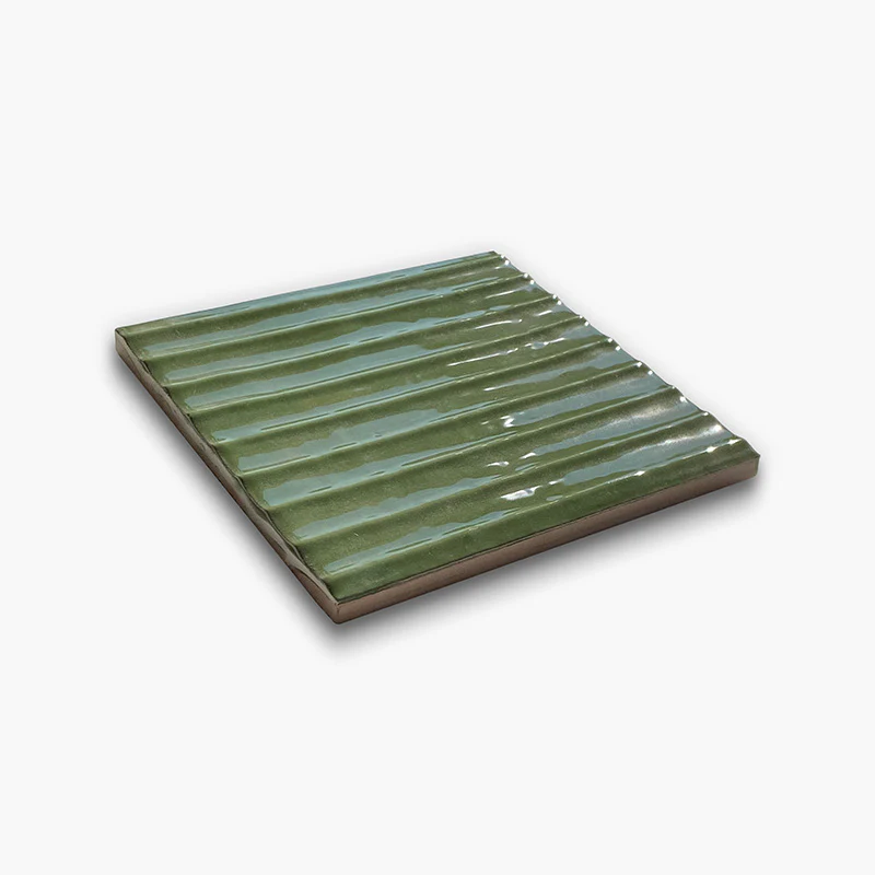 Flow Moss Wave Glossy - Rivestimento Tinta Unita Lucida Rigato - Image 3
