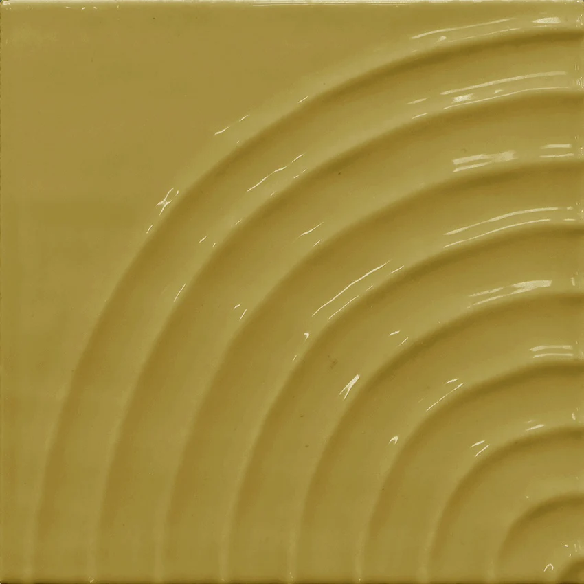 Flow Mustard Reel Glossy - Rivestimento Tinta Unita Lucida a Rilievo