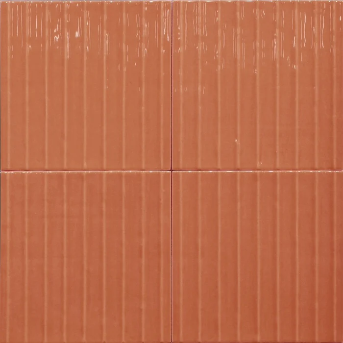 Flow Papaya Wave Glossy - Rivestimento Tinta Unita Lucida Rigato - Image 5