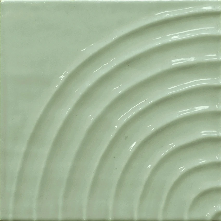 Flow Pistachio Reel Glossy - Rivestimento Tinta Unita Lucida a Rilievo