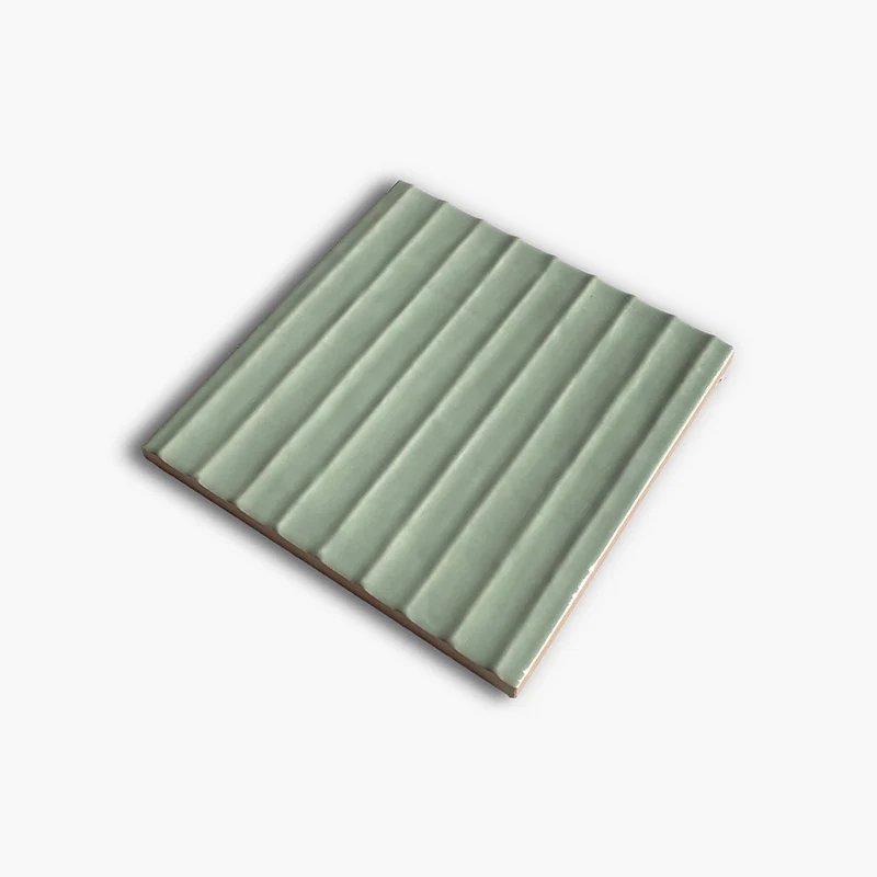 Flow Pistachio Wave Glossy - Rivestimento Tinta Unita Lucida Rigato - Image 2