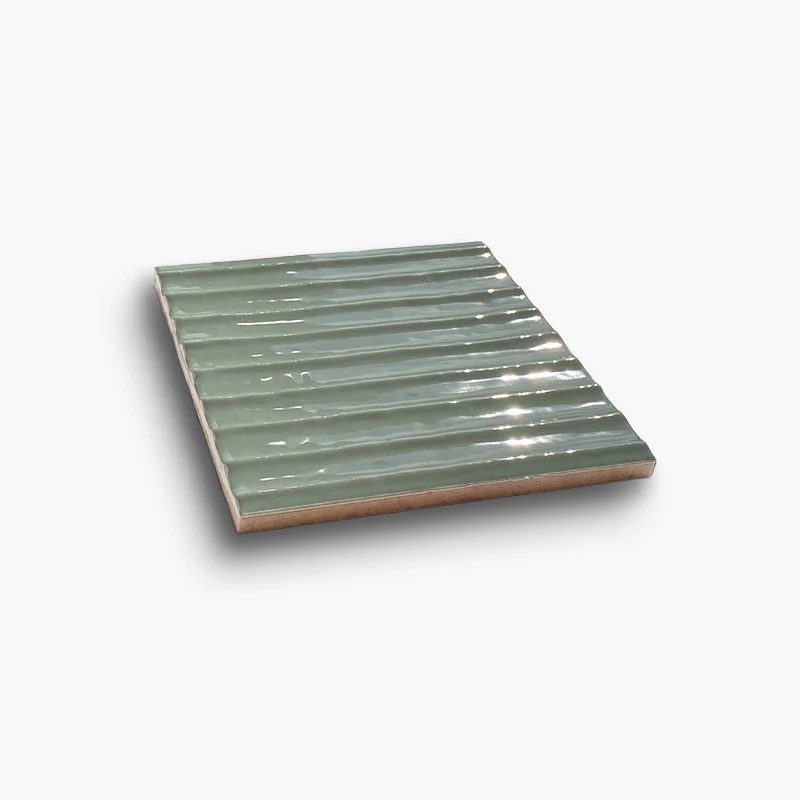 Flow Pistachio Wave Glossy - Rivestimento Tinta Unita Lucida Rigato - Image 3