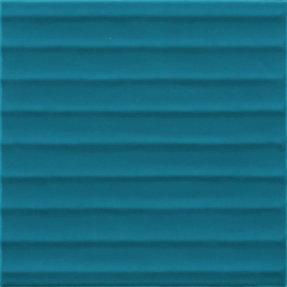 Flow Teal Wave Matt - Rivestimento Tinta Unita Opaca Rigato