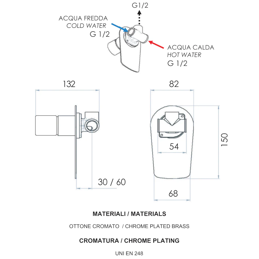 Fusion - Miscelatore per doccia senza deviatore - Image 2