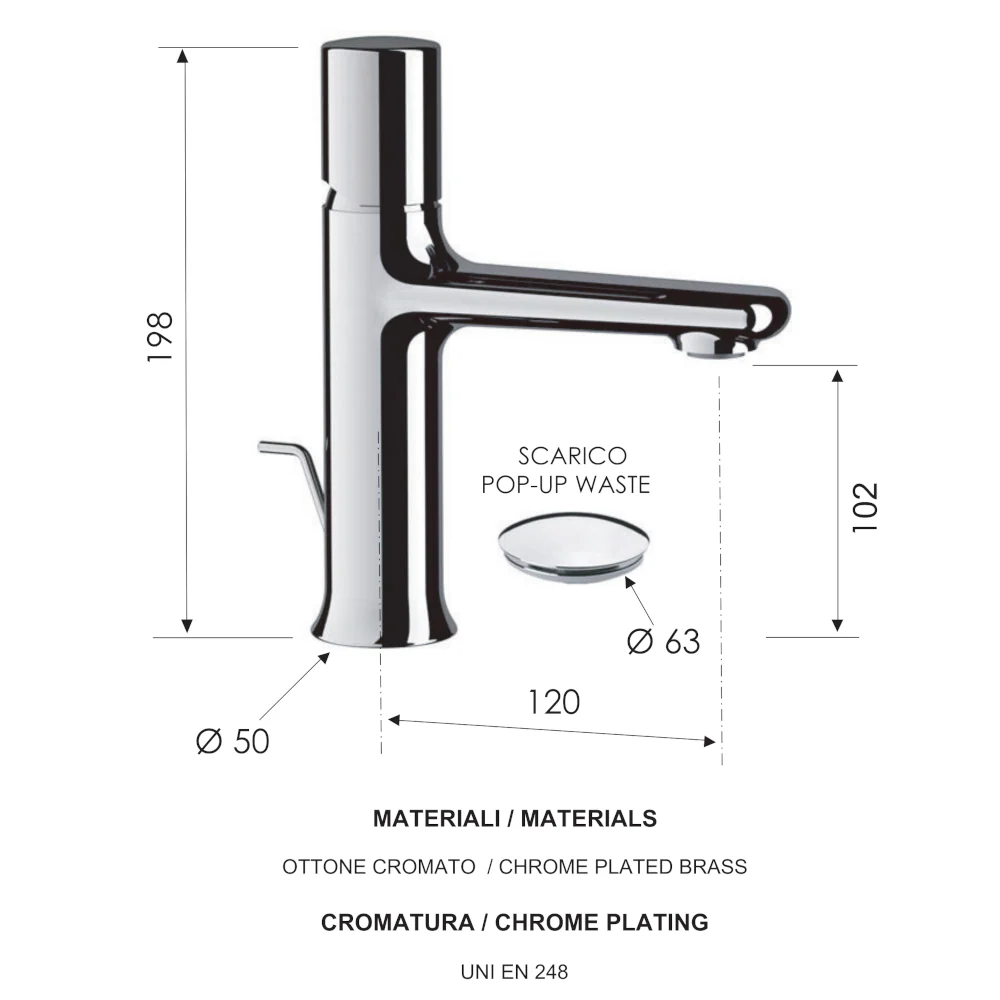 Fusion - Miscelatore per lavabo con scarico - Image 4
