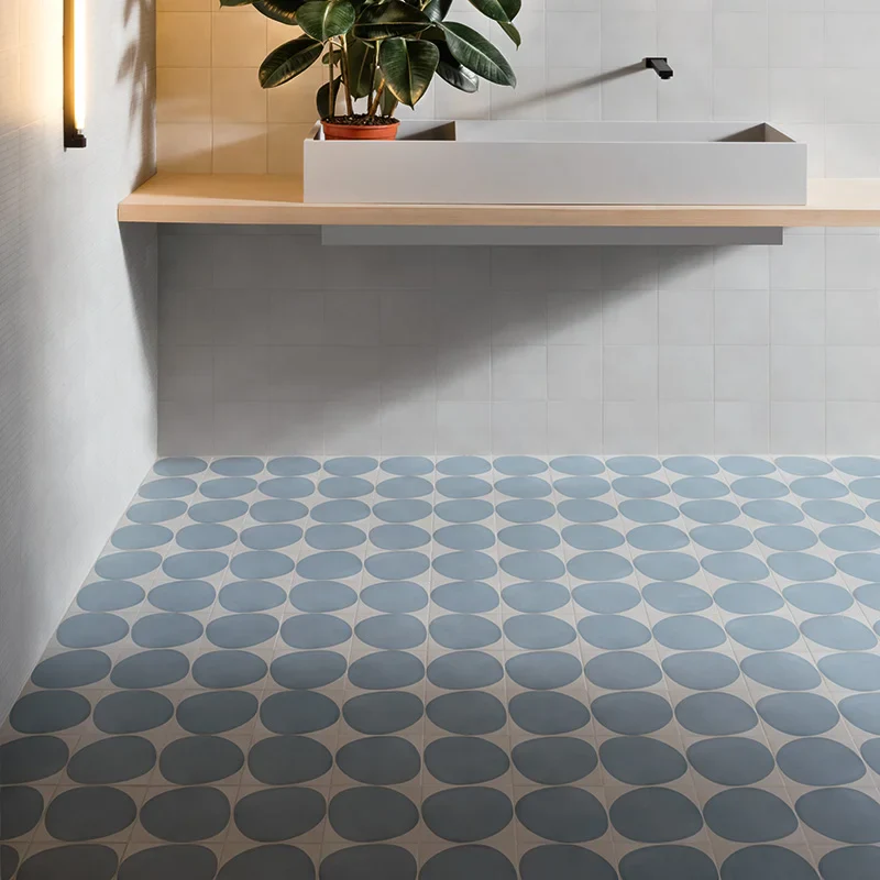 Futura Drop Blue - Gres Porcellanato Decorato Geometrico 15x15