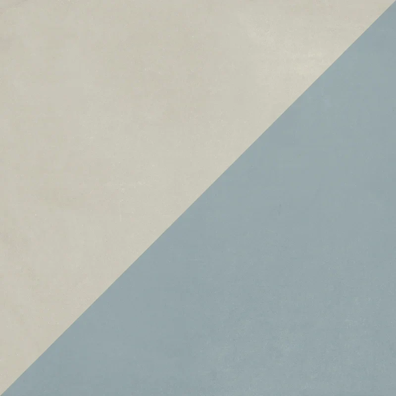 Futura Half Blue - Gres Porcellanato Decorato Geometrico 15x15 - Image 2