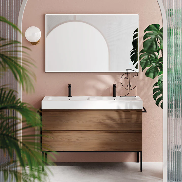 Gea 02 - Mobile da bagno a terra dal design moderno