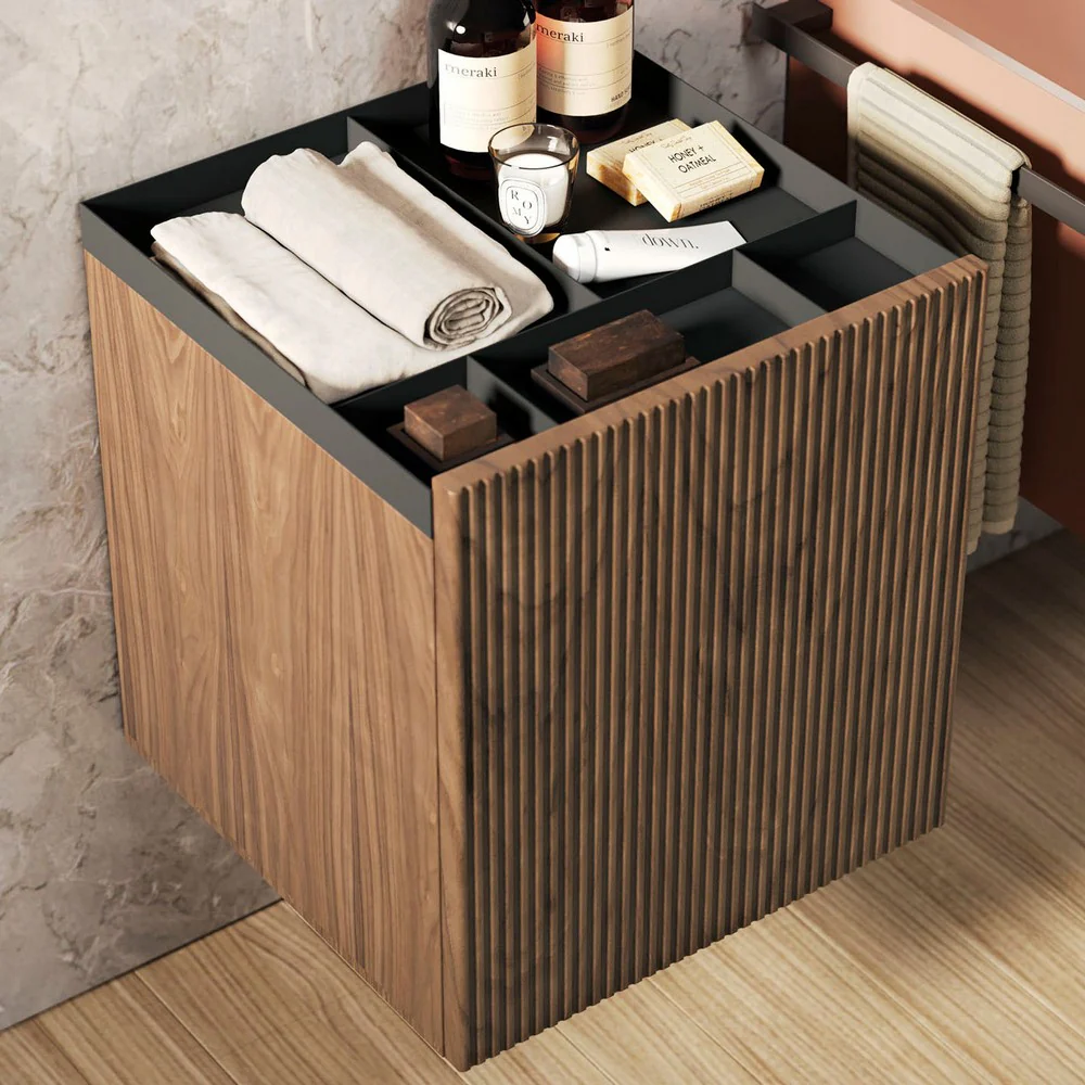 Gea 13 - Mobile da bagno sospeso con vano portaoggetti - Image 2
