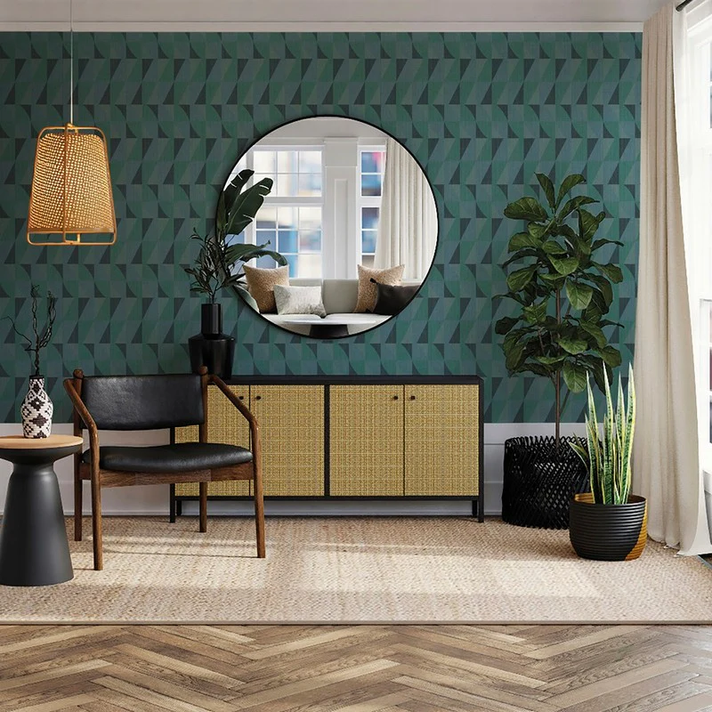 Geo Azzurro - Carta da Parati di Design Geometrica