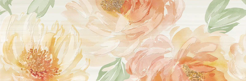Glow Peony Ivory - Rivestimento Elegante Decorato Floreale 33x100 - Image 3