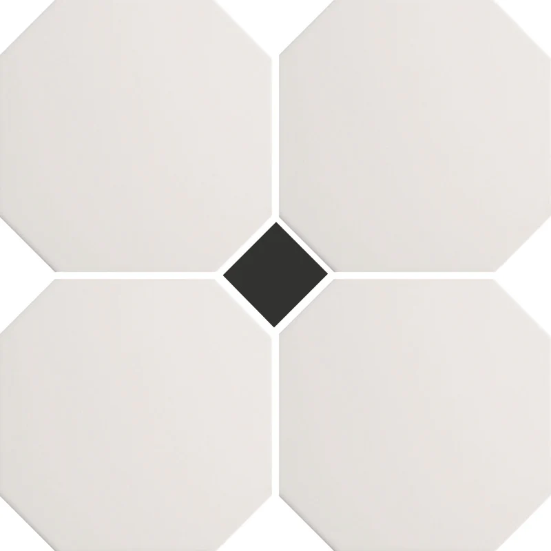 Imperiale White - Gres Ottagonale con Tozzetto 15x15 - Image 3