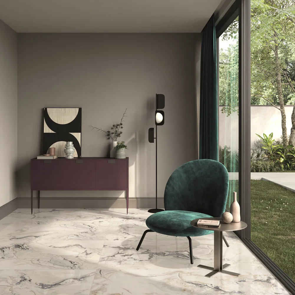 Interno4 Calacatta San Babila - Gres porcellanato effetto marmo Opaco 60x120 rettificato
