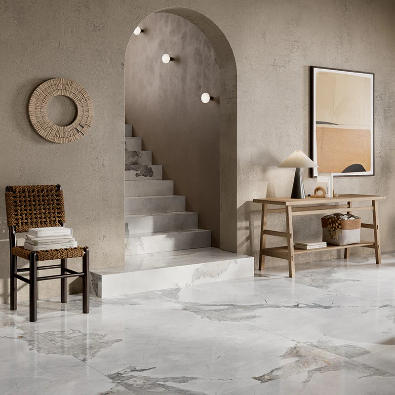 Invisible Ice - Gres Effetto Marmo Lucido 60x120 Rettificato