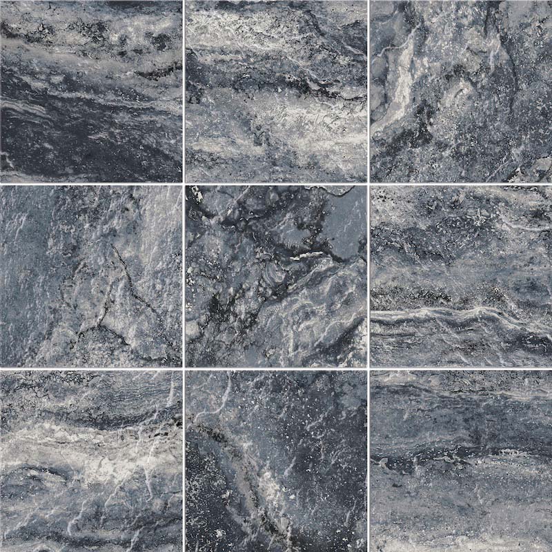 Jupiter Black - Gres Porcellanato Effetto Pietra Lucido 15x15 - Image 2