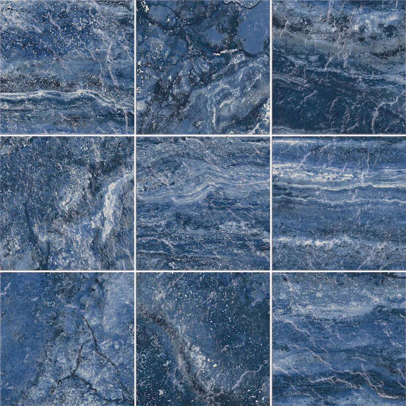 Jupiter Blue - Gres Porcellanato Effetto Pietra Lucido 15x15 - Image 2