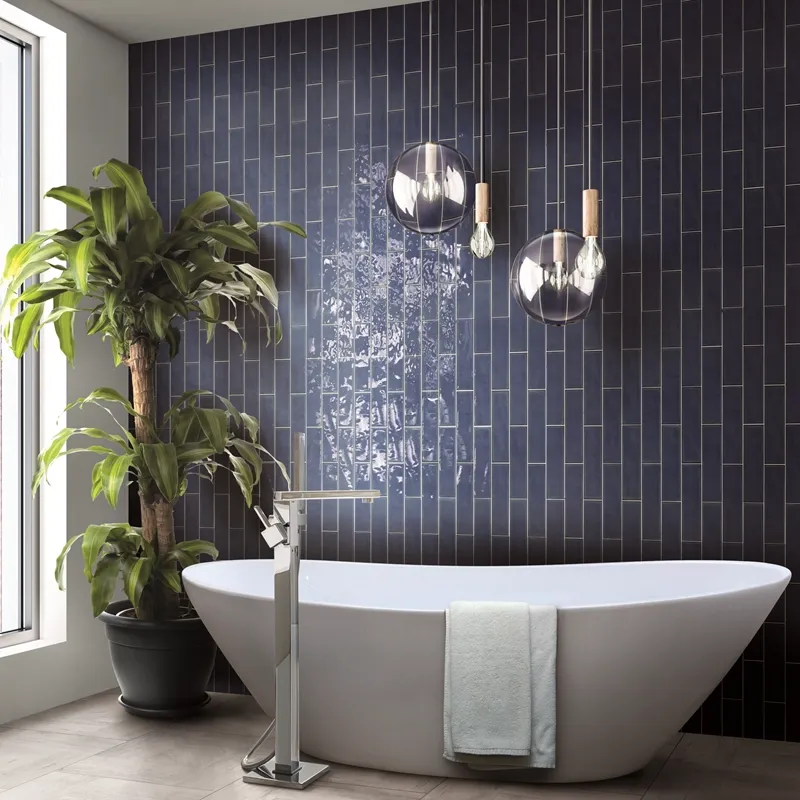 Karma Brick Blu – Rivestimento Ceramico Effetto Mattoncino 7x30