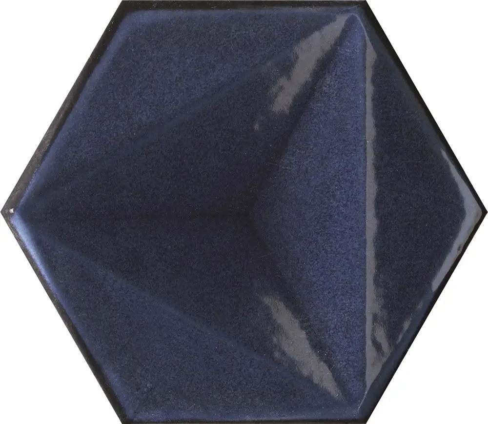 Karma Hexagon Blu – Rivestimento Ceramico Esagonale Lucido 15x17