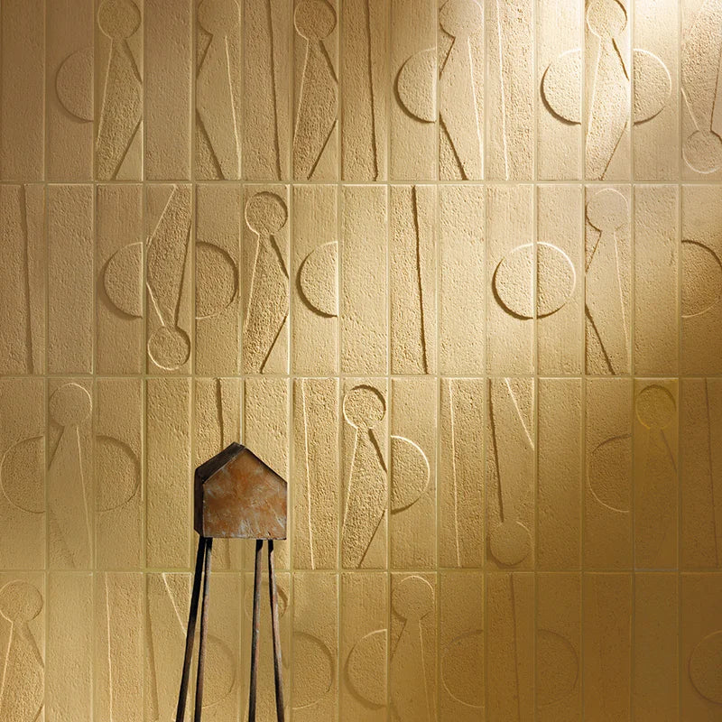 Koinè Alphabet Ocra - Gres Porcellanato Effetto Mattoncino Etnico 4,5x18,6