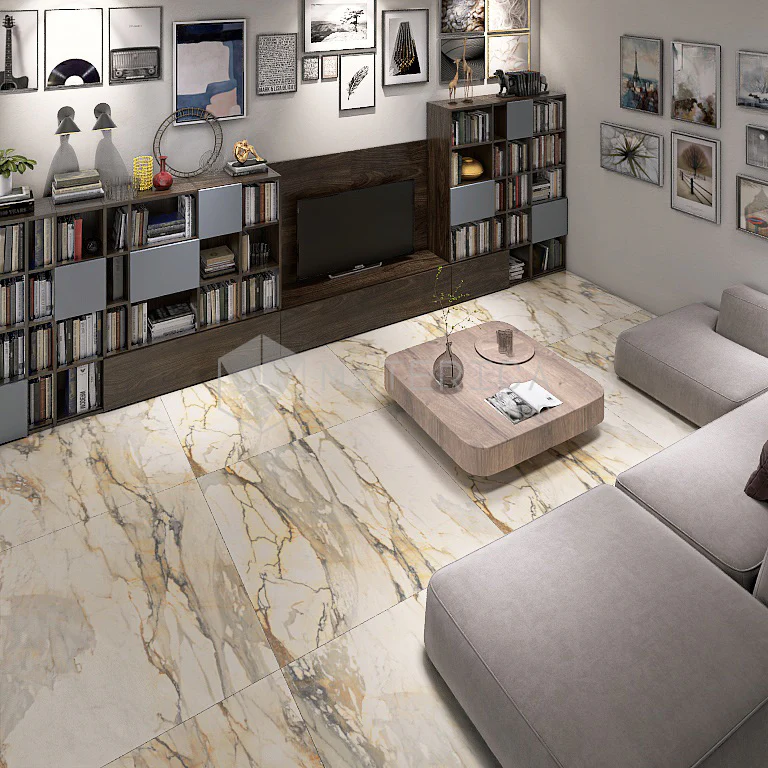 La Marmoteca Antique Brown Soft - Gres Porcellanato Effetto Marmo Opaco 120x120
