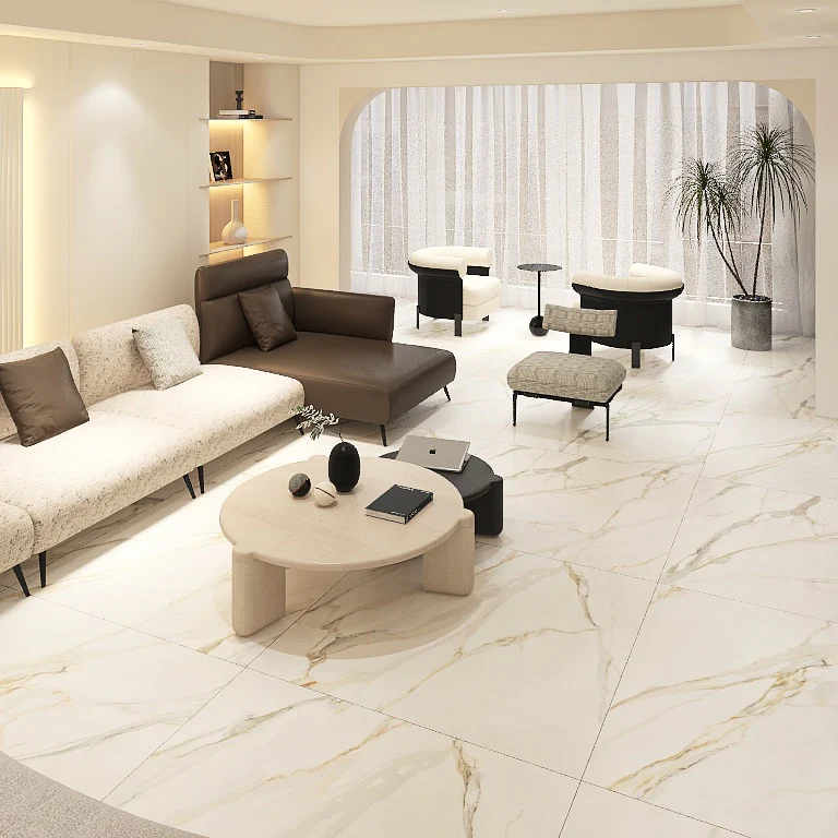 La Marmoteca Calacatta Elegance Nat. Ptech - Gres Effetto Marmo Opaco 120x120