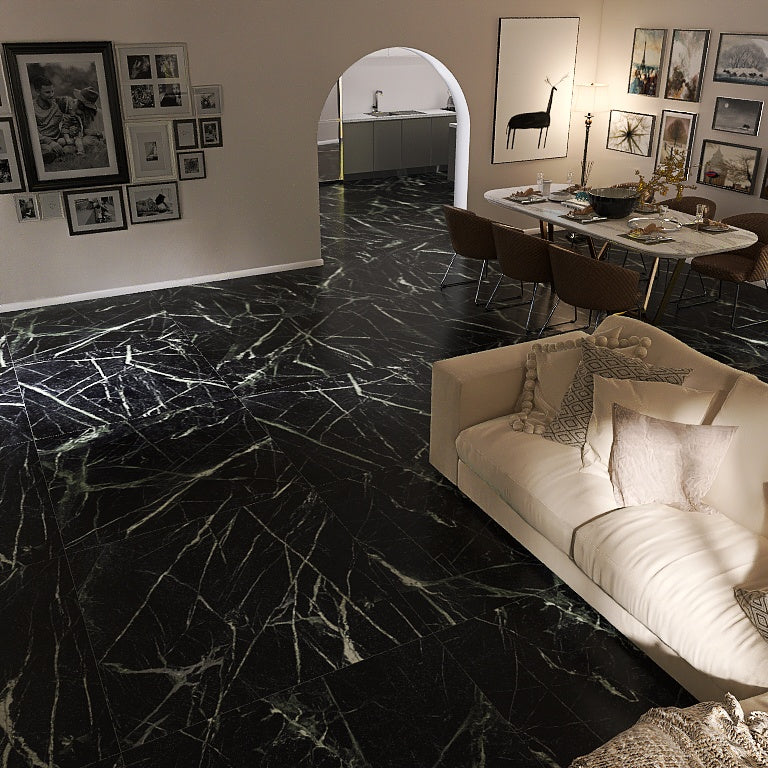 La Marmoteca Deep Green Soft - Gres Porcellanato Effetto Marmo Opaco 120x120
