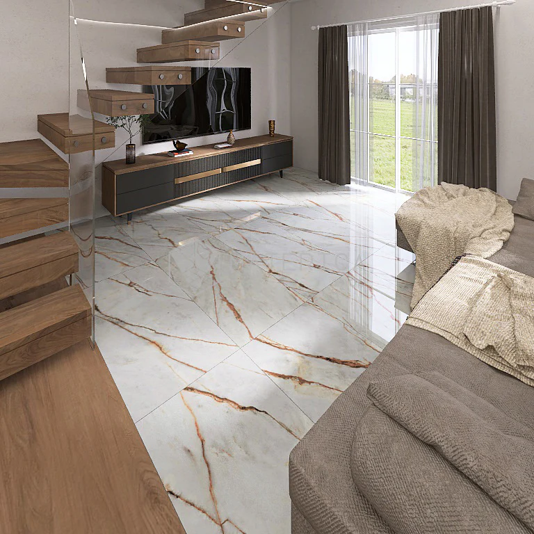 La Marmoteca Grey Wonder Lux3D - Gres Porcellanato Effetto Marmo lucido 60x120