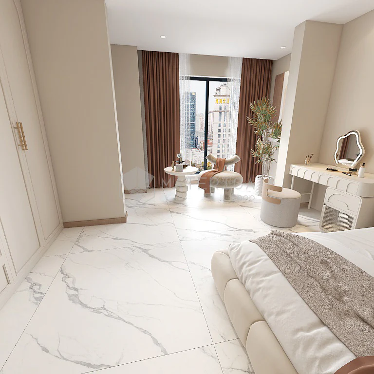 La Marmoteca Statuario Premium Nat. Ptech - Gres Effetto Marmo Opaco 120x120