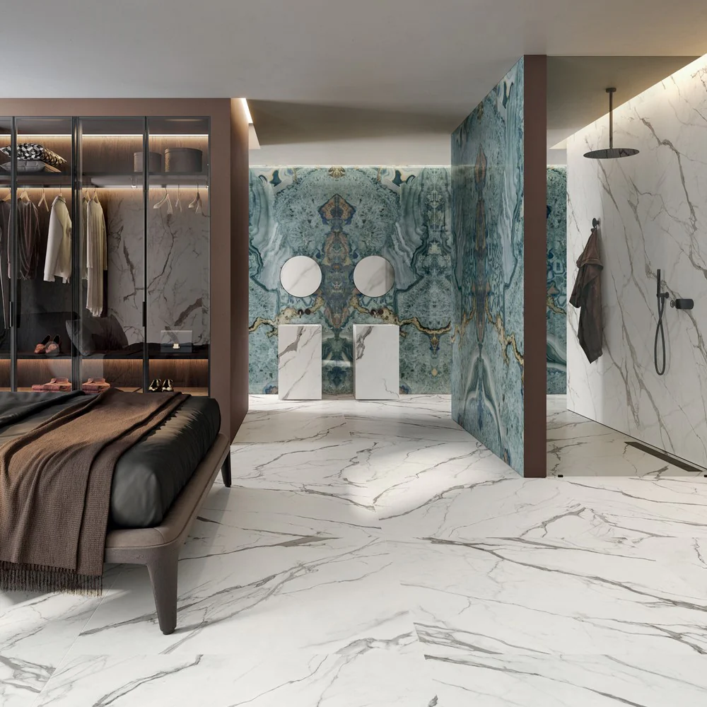 La Marmoteca Statuario Premium Nat. Ptech - Gres Effetto Marmo Opaco 60x120