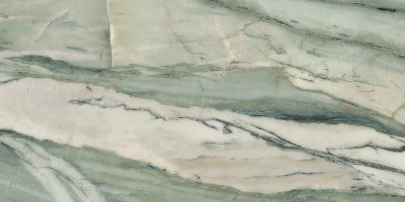 La Marmoteca Verde Picasso Lux3D - Gres Porcellanato Effetto Marmo lucido 60x120 - Image 4