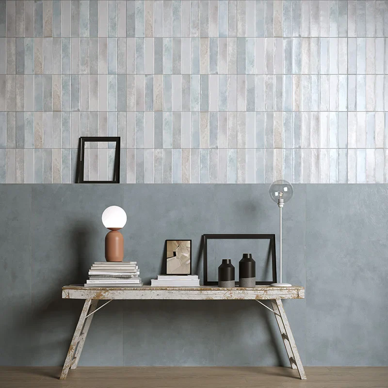 Lime Brick Sky - Rivestimento Effetto Mattoncino Lucido 25x75 - Image 3