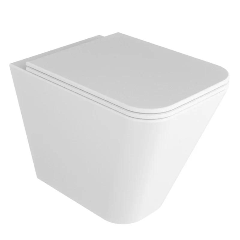 Linea - Vaso a terra filomuro con sistema Easy Clean e Watersaving