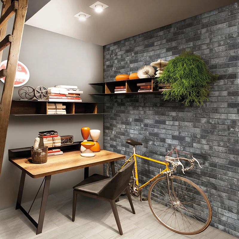 London Charcoal - Gres Effetto Mattone Faccia a Vista 6x25