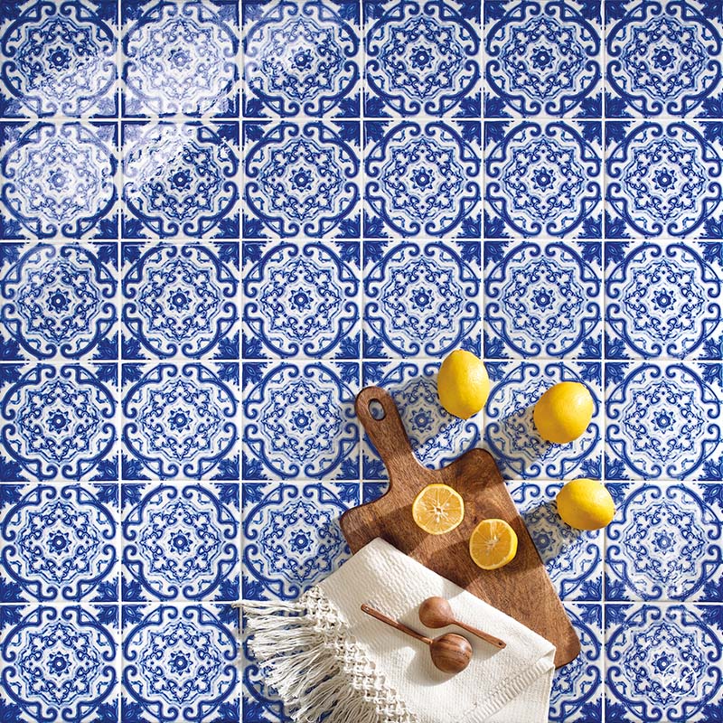 Maioliche 19 - Gres Porcellanato Decorato 15x15 Stile Vietri